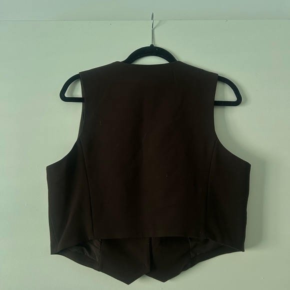 Christian Lacroix Dark Brown Vest with Gold Accents - Picture 2 of 4